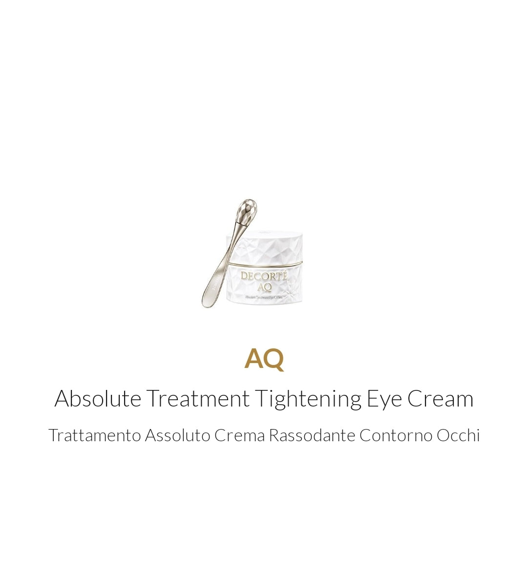 AQ Absolute treatment eye cream 15ml