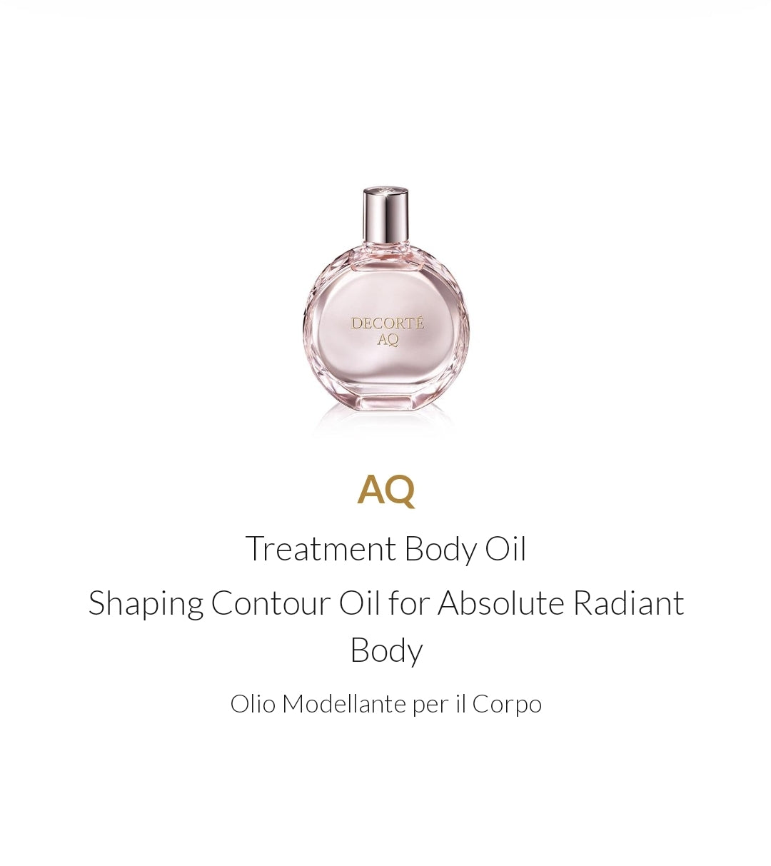 AQ Treatment Body Oil 100ml