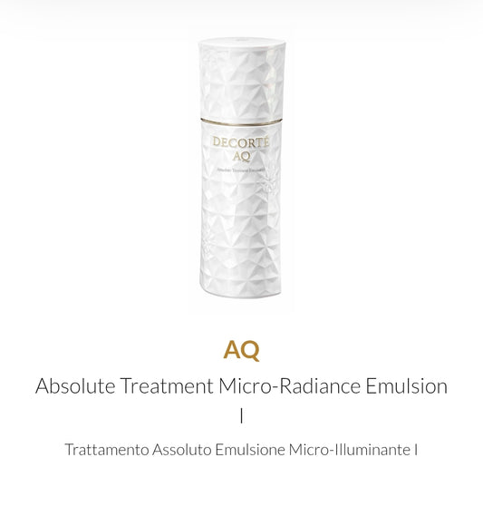 Absolute Treatment Micro-Radiance Emulsion I